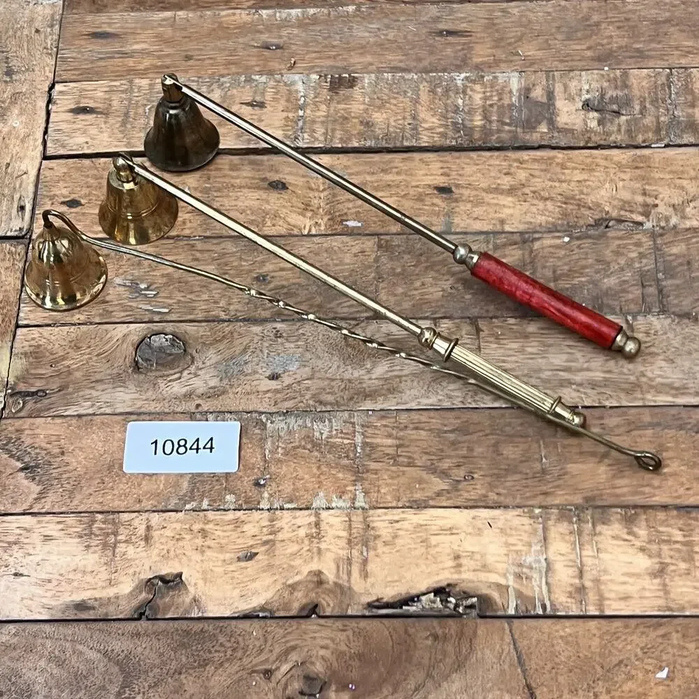 3 Vintage Brass Candle Snuffers Extinguisher Stoppers Different Designs